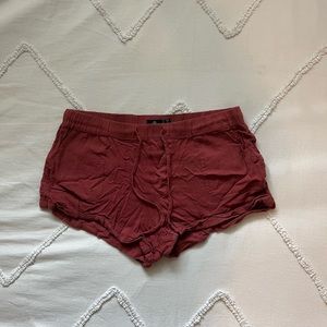 Red Volcom shorts